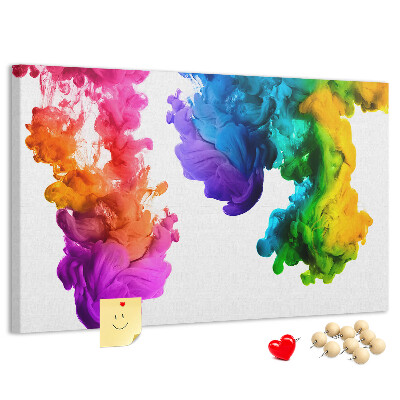 Panou din pluta Nori colorați de vopsea în mișcare
