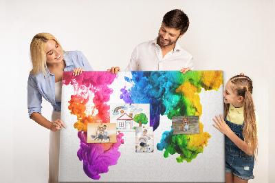 Panou din pluta Nori colorați de vopsea în mișcare