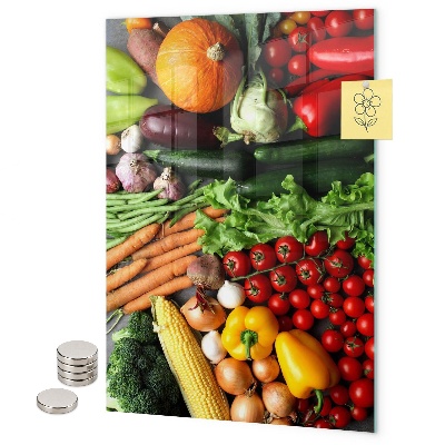 Tablă magnetică pentru magneti Legume colorate