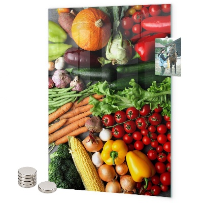 Tablă magnetică pentru magneti Legume colorate