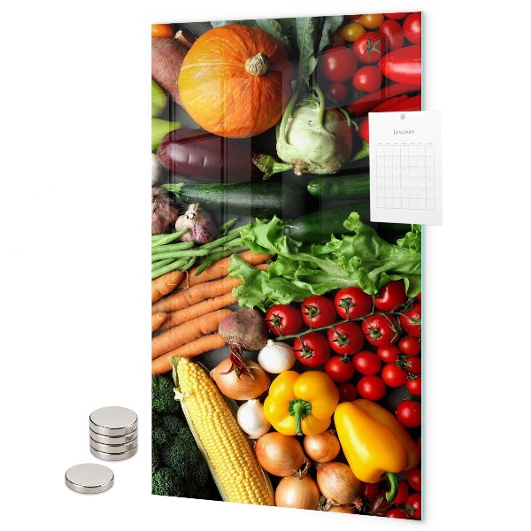 Tablă magnetică pentru magneti Legume colorate