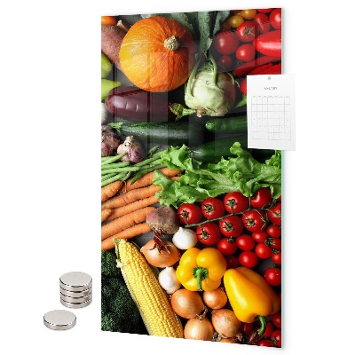Tablă magnetică pentru magneti Legume colorate