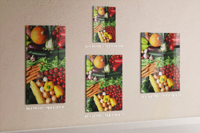 Tablă magnetică pentru magneti Legume colorate