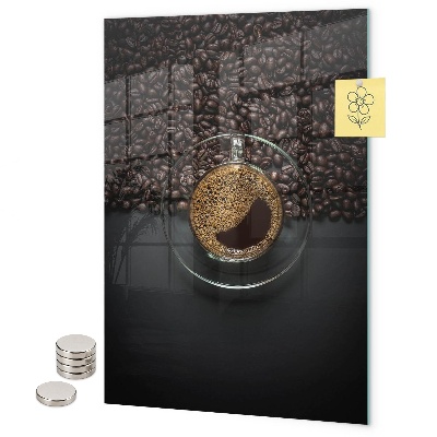 Tablă magnetică sticla Cafea și semințe