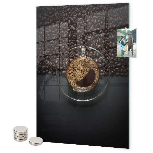 Tablă magnetică sticla Cafea și semințe