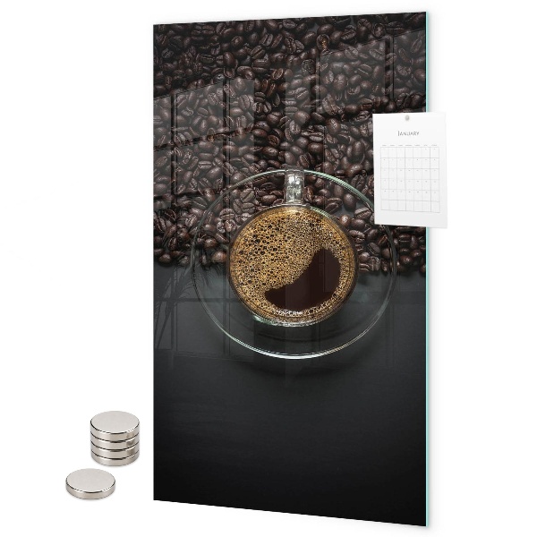 Tablă magnetică sticla Cafea și semințe