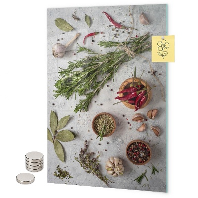 Tablă magnetică pentru magneti Ierburi aromatice