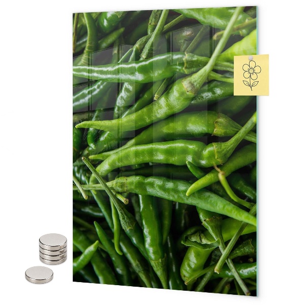 Tablă magnetică sticla Ardei verde