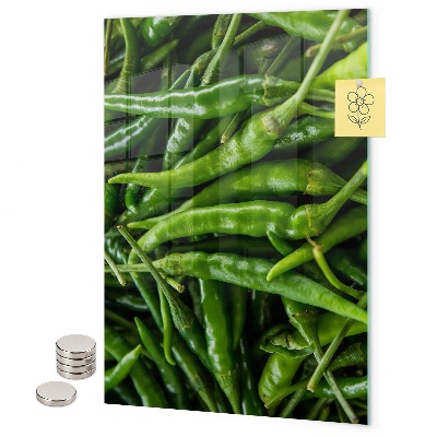 Tablă magnetică sticla Ardei verde