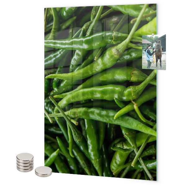 Tablă magnetică sticla Ardei verde