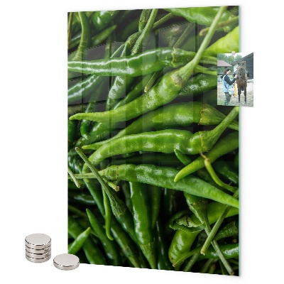 Tablă magnetică sticla Ardei verde