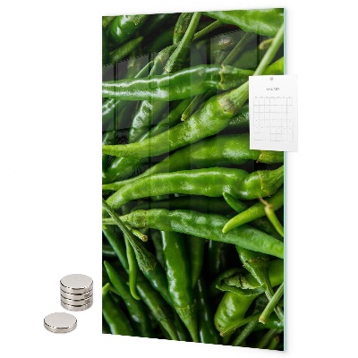 Tablă magnetică sticla Ardei verde