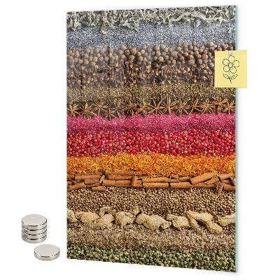 Tablă magnetică sticla Condimente aromatice