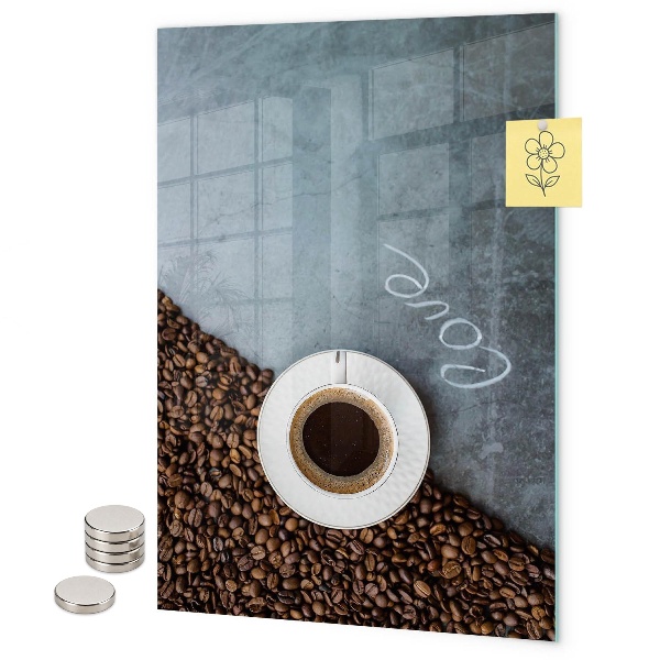 Tablă magnetică pentru magneti O ceașcă de cafea
