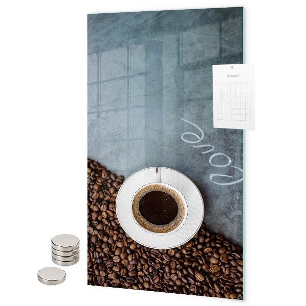 Tablă magnetică pentru magneti O ceașcă de cafea