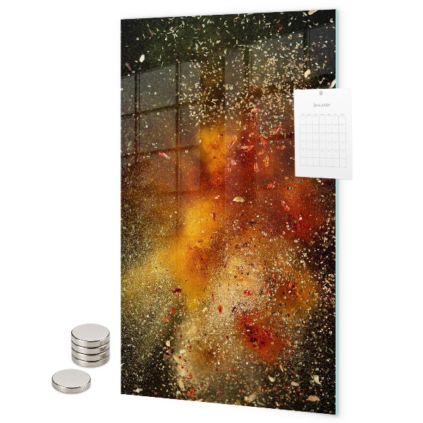Tablă magnetică sticla O explozie de arome
