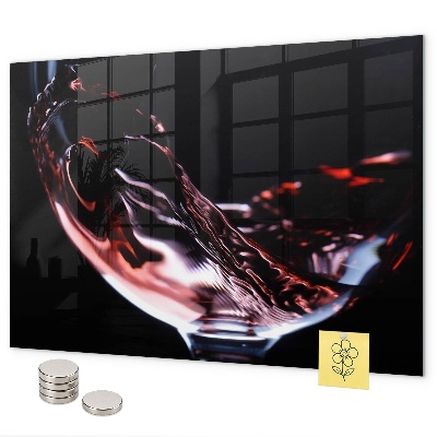 Tablă magnetică un pahar de vin