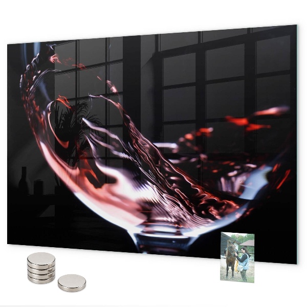 Tablă magnetică un pahar de vin