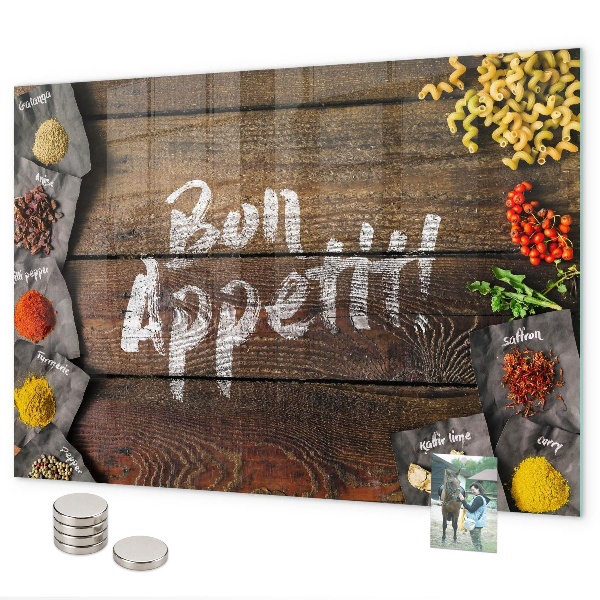 Tablă magnetică Inscripția „Poftă bună”