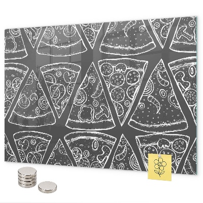 Tablă magnetică perete Pizza pictată