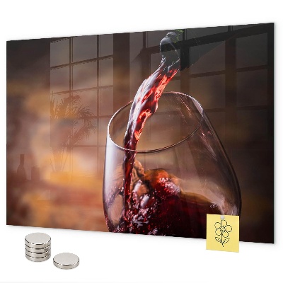 Tablă magnetică Un pahar de vin