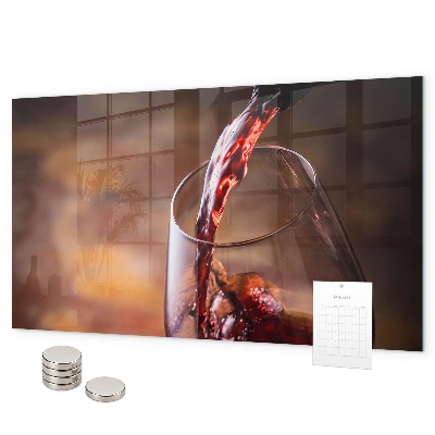 Tablă magnetică Un pahar de vin