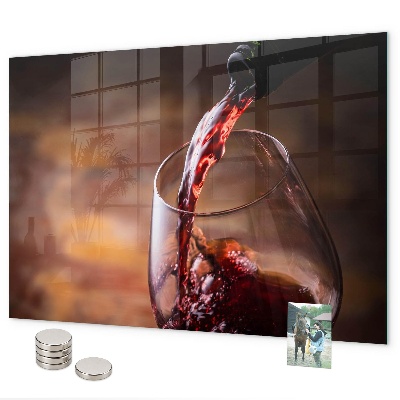 Tablă magnetică Un pahar de vin