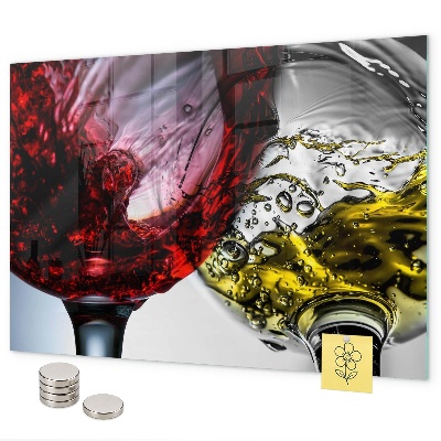 Tablă magnetică perete Pahare de vin