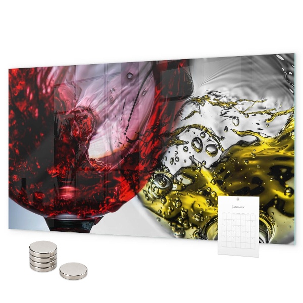 Tablă magnetică perete Pahare de vin