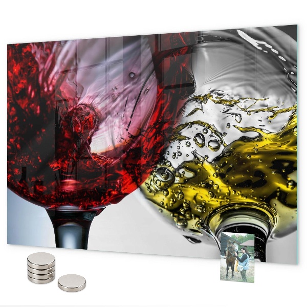Tablă magnetică perete Pahare de vin