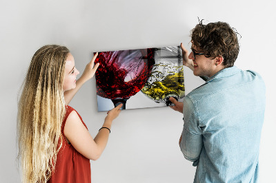 Tablă magnetică perete Pahare de vin