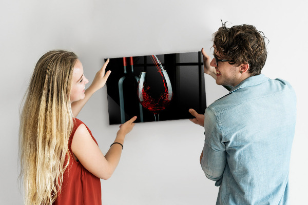 Tablă magnetică O sticlă de vin