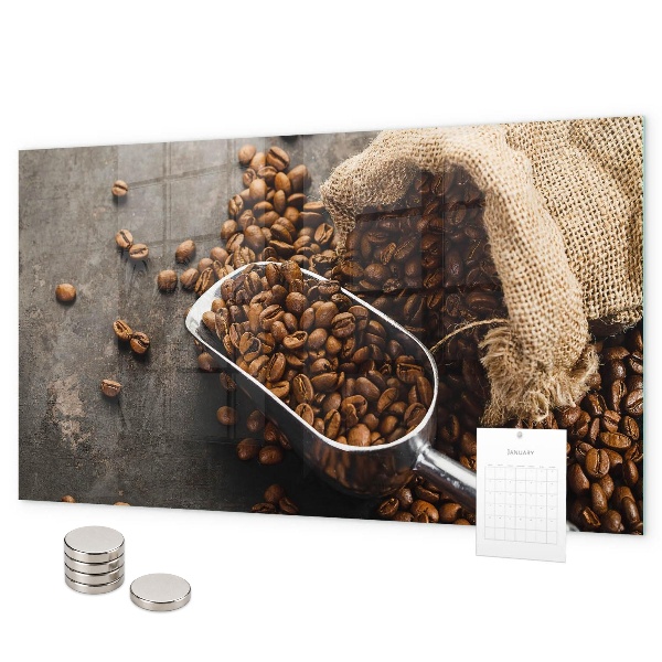 Tablă magnetică Un plic de cafea proaspătă