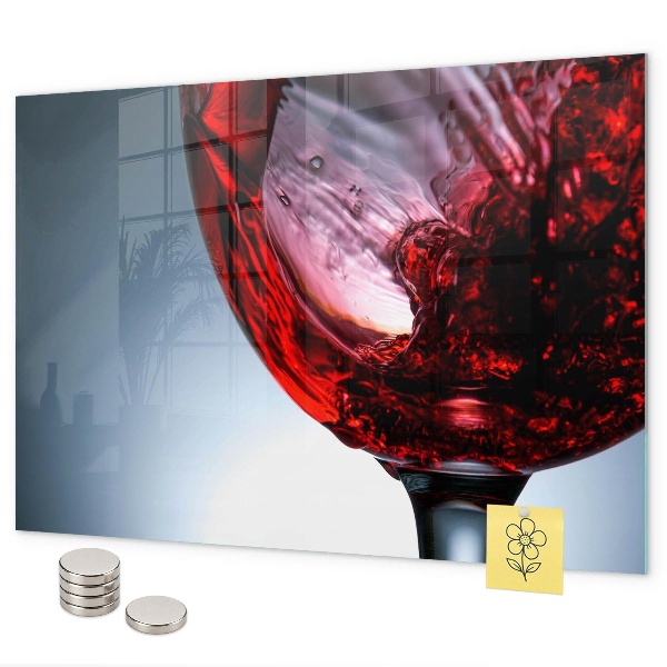 Tablă magnetică perete un pahar de vin