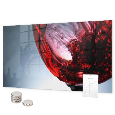Tablă magnetică perete un pahar de vin