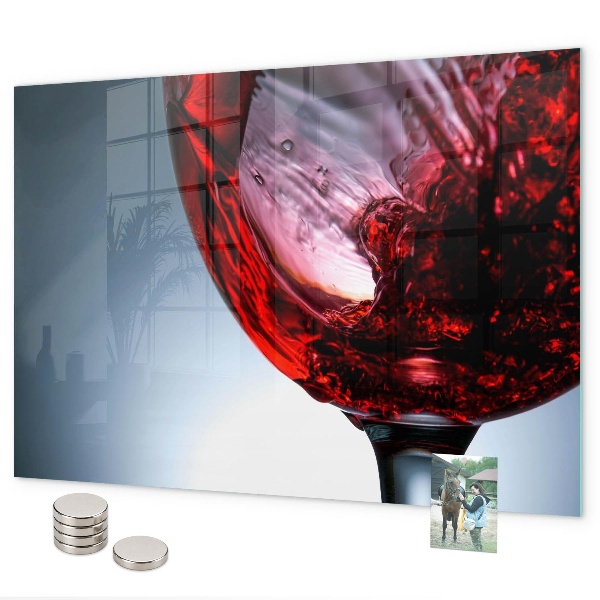 Tablă magnetică perete un pahar de vin