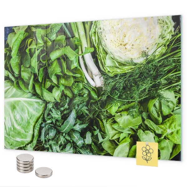 Tablă magnetică perete Legume verzi