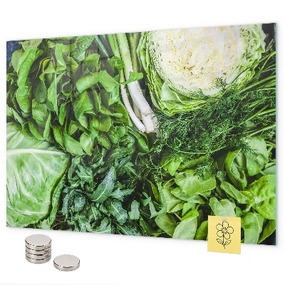 Tablă magnetică perete Legume verzi