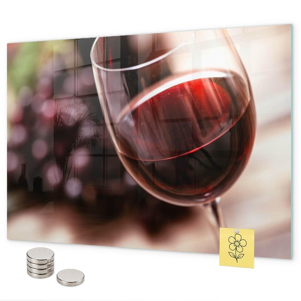 Tablă magnetică Un pahar de vin roșu