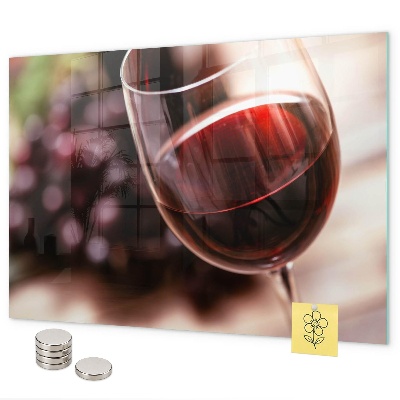 Tablă magnetică Un pahar de vin roșu