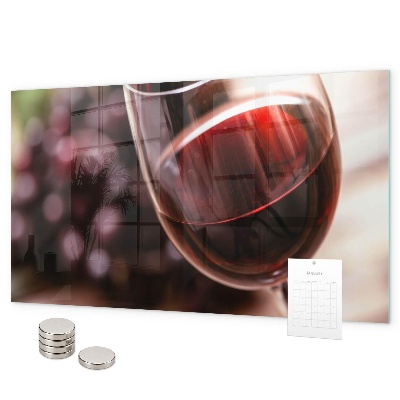 Tablă magnetică Un pahar de vin roșu