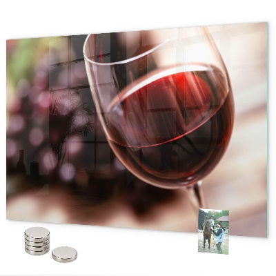 Tablă magnetică Un pahar de vin roșu