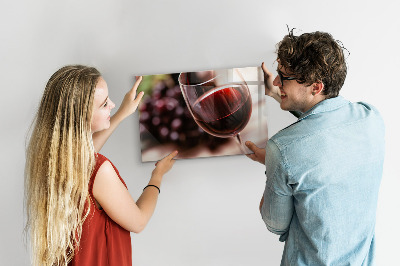 Tablă magnetică Un pahar de vin roșu