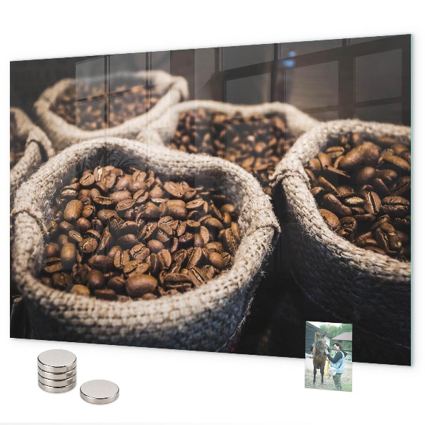 Tablă magnetică perete Pungi de cafea