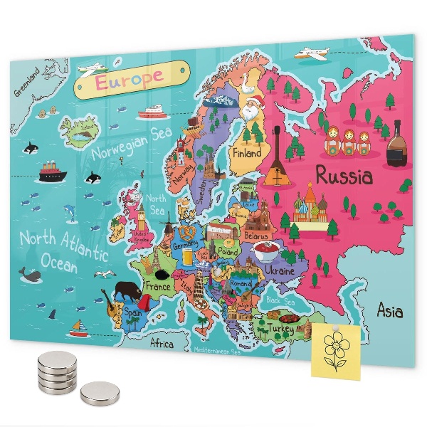Tablă magnetică perete Harta Europei