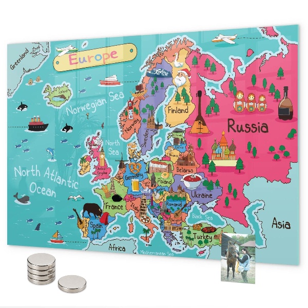 Tablă magnetică perete Harta Europei