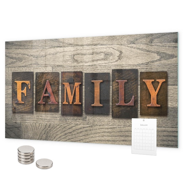Tablă magnetică perete Familie de inscripții