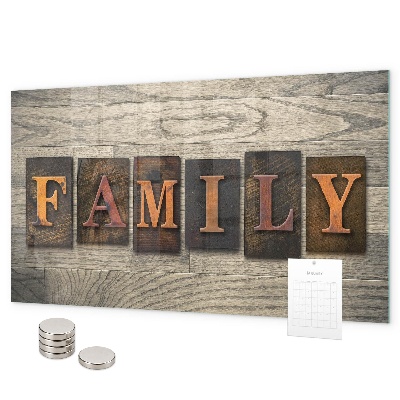 Tablă magnetică perete Familie de inscripții