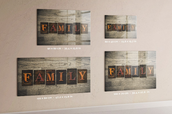 Tablă magnetică perete Familie de inscripții