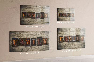 Tablă magnetică perete Familie de inscripții